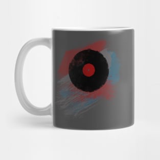 Vinyl Record with Paint Strokes Mug